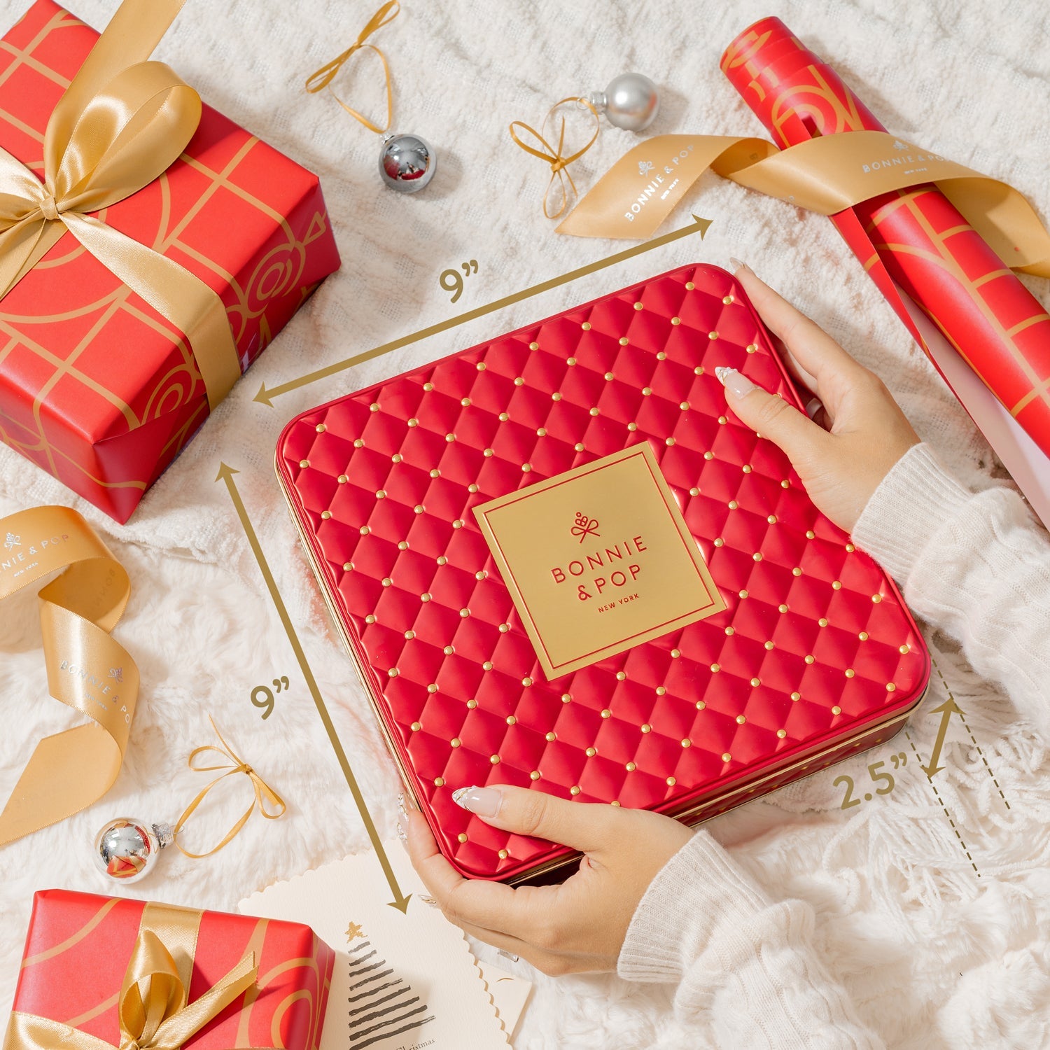 Chocolate Gift – Gourmet Tin with Assorted Chocolates & Caramels in Red Tin