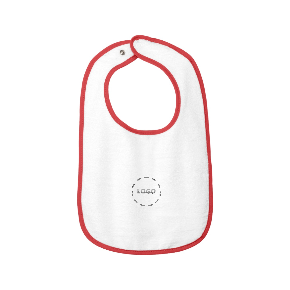 Rabbit Skins Infant Contrast Trim Terry Bib