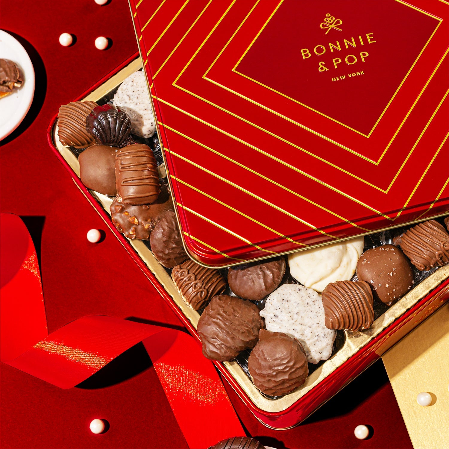 Christmas Chocolate Gift Basket – Extra Large Tin Loaded with Truffles and Chocolate Holiday Favorites