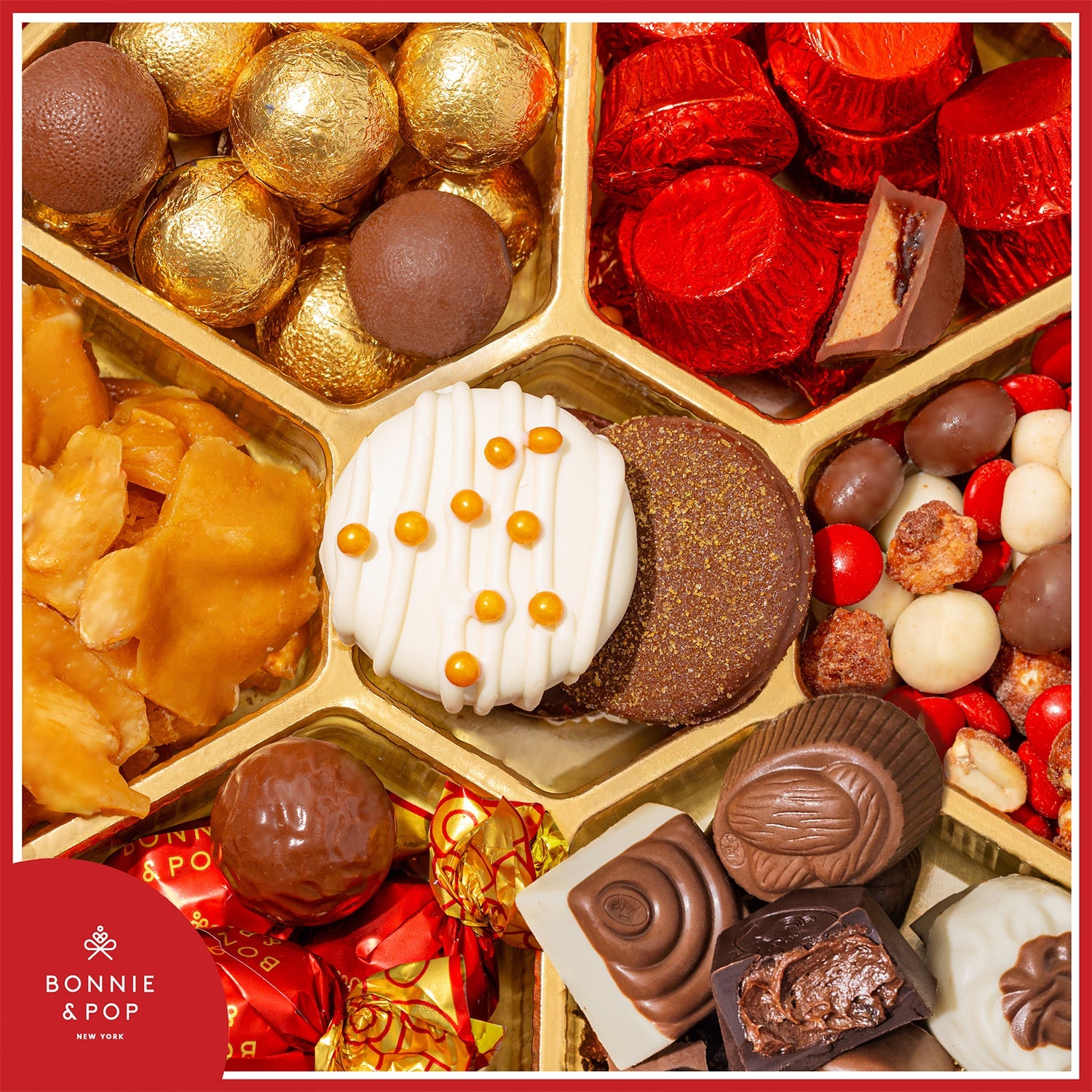 Holiday Treat Assortment with Gourmet Chocolates, Nuts & Caramels