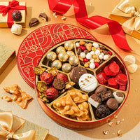 Holiday Treat Assortment with Gourmet Chocolates, Nuts & Caramels