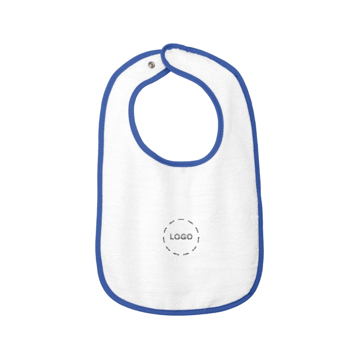 Rabbit Skins Infant Contrast Trim Terry Bib
