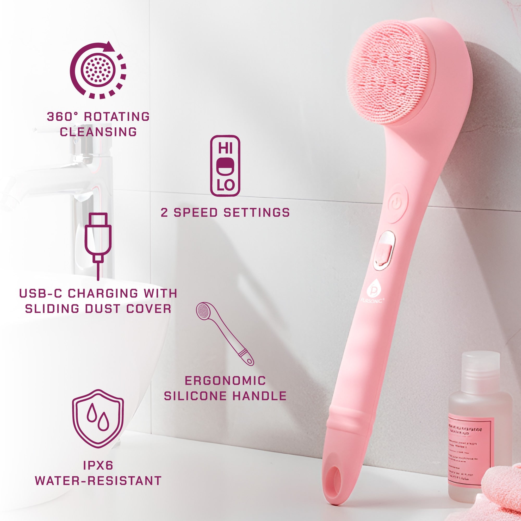 2-Piece Cleansing Brush Bundle – Complete Face & Body Skincare Set