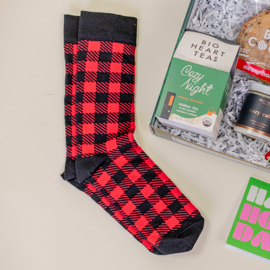 Red Checkered Socks