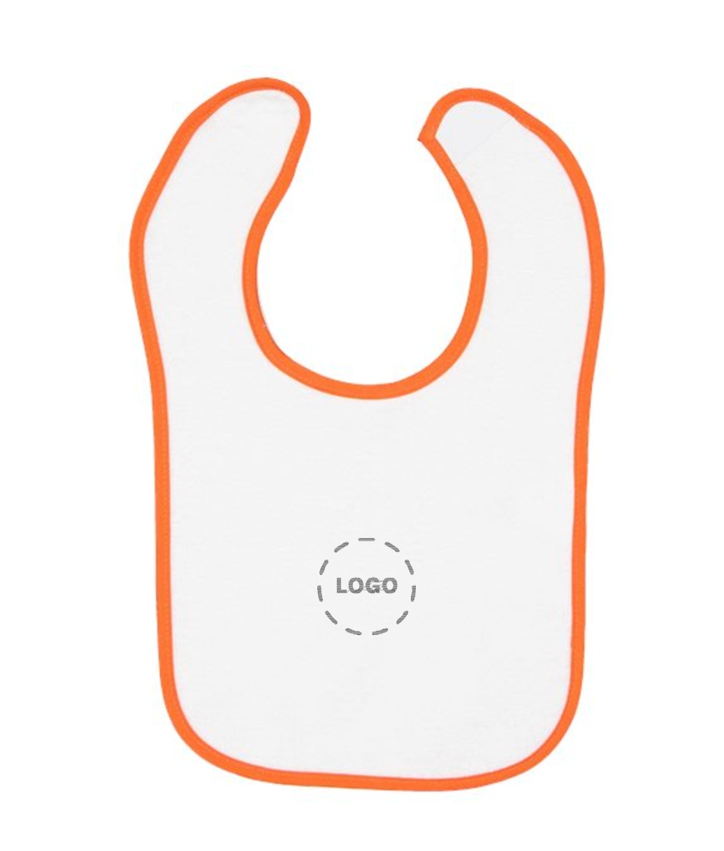Rabbit Skins Infant Contrast Trim Terry Bib