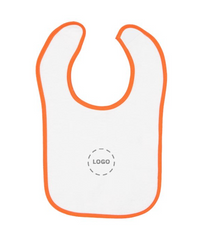 Rabbit Skins Infant Contrast Trim Terry Bib
