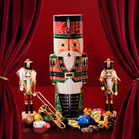 Nutcracker Soldier Keepsake Tin Filled with Holiday Snack Mix