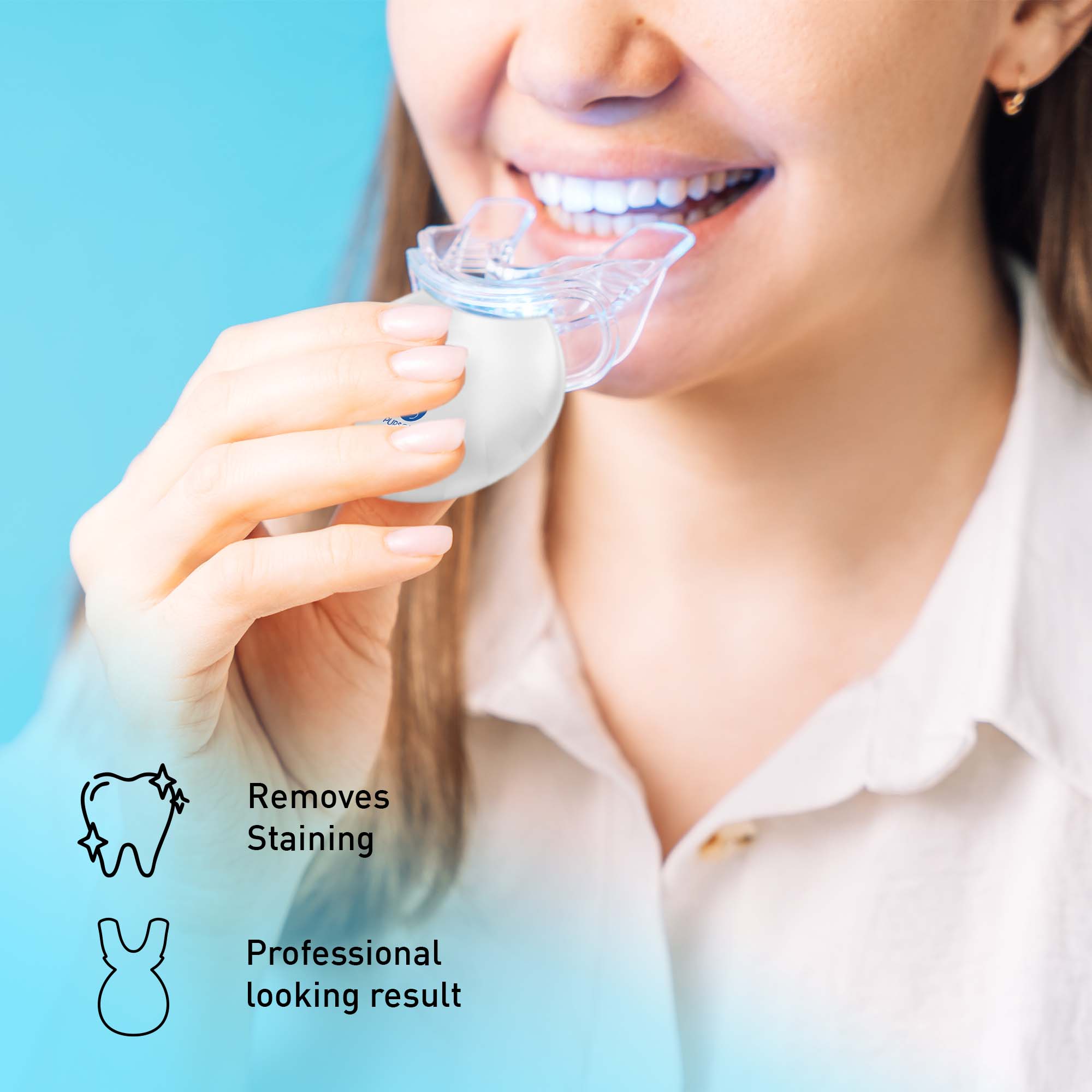 Complete Smile Whitening Bundle – LED Whitening Kit + Whitening Pens + Professional Whitening Strips
