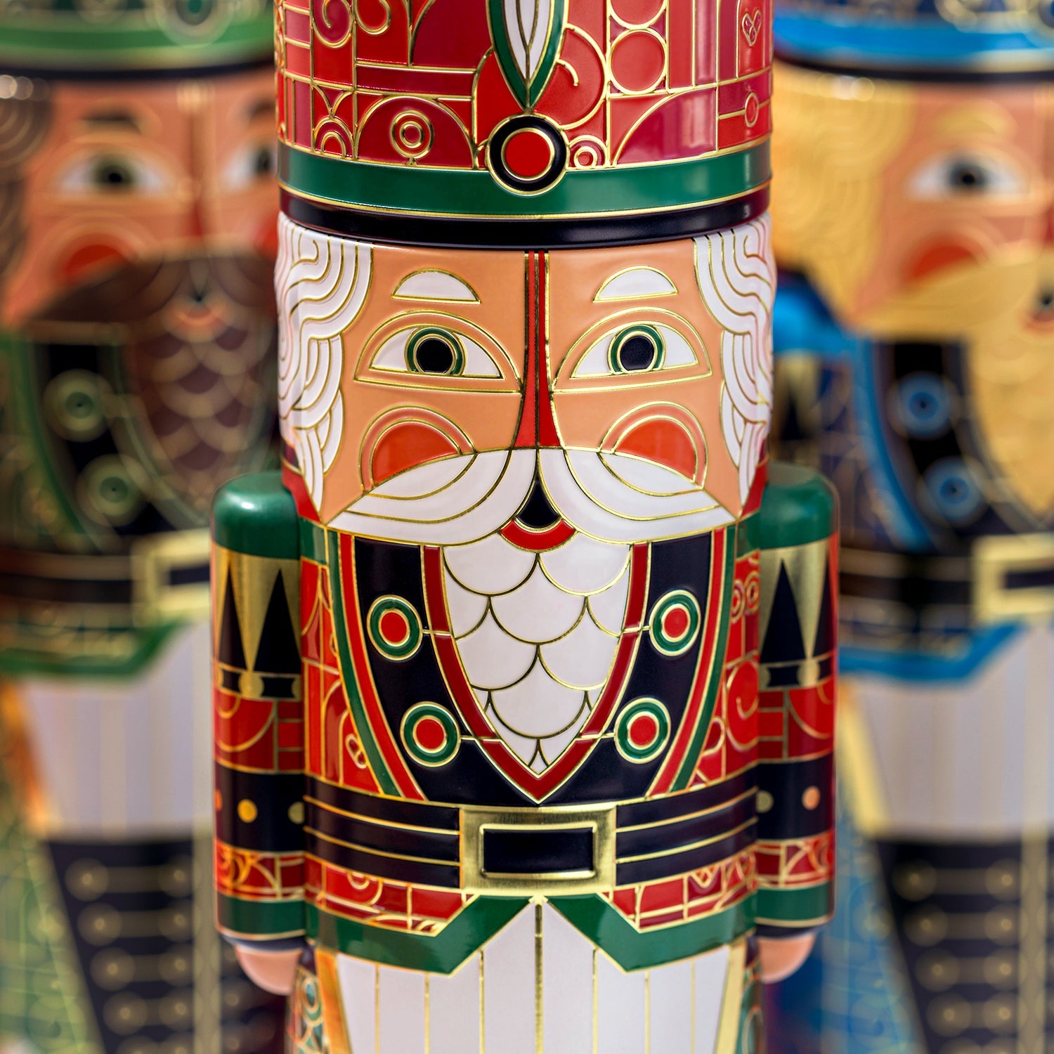 Nutcracker Soldier Keepsake Tin Filled with Holiday Snack Mix