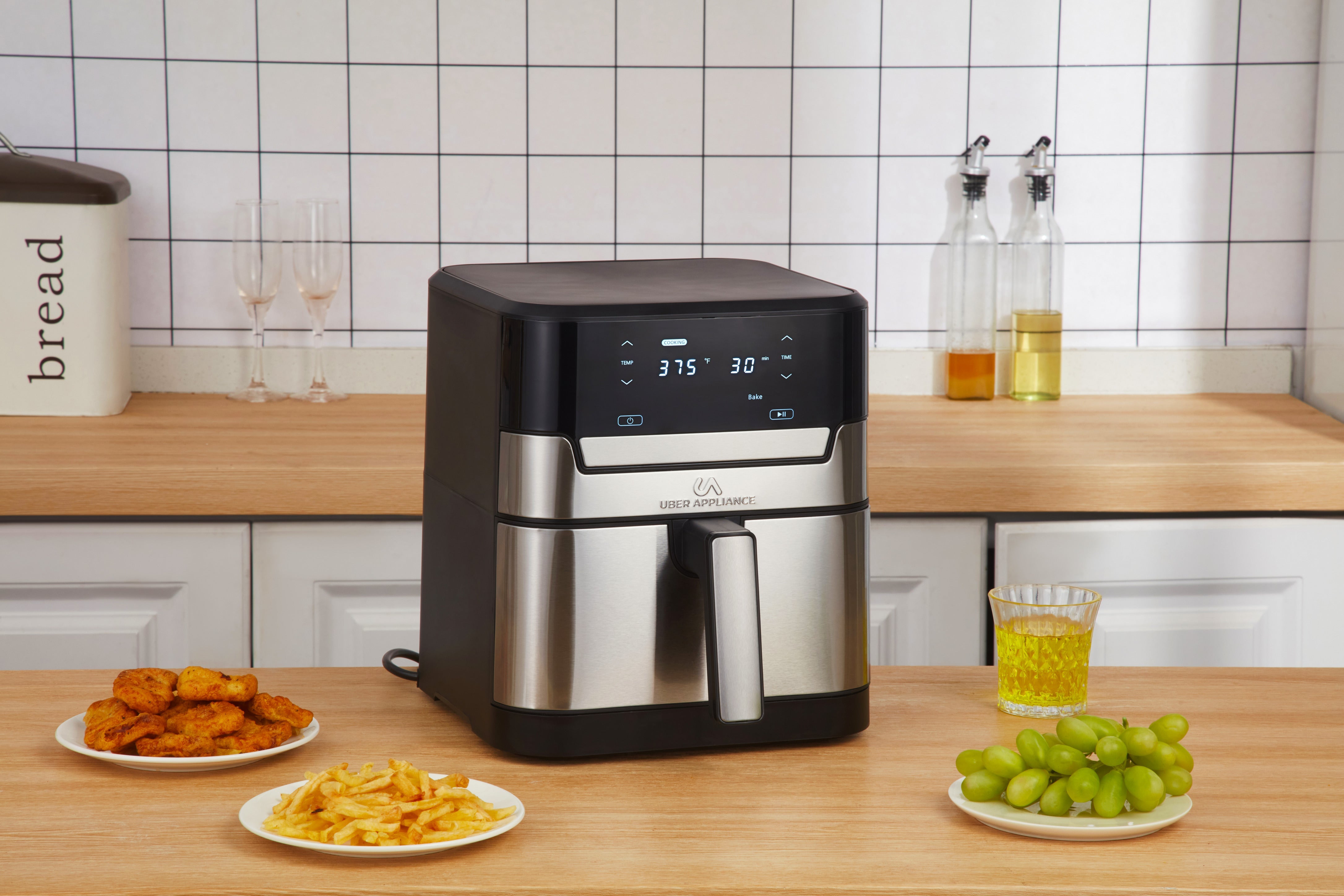 Air fryer XL Premium Ceramic Coated PTFE PFOA Free - 7QT SS