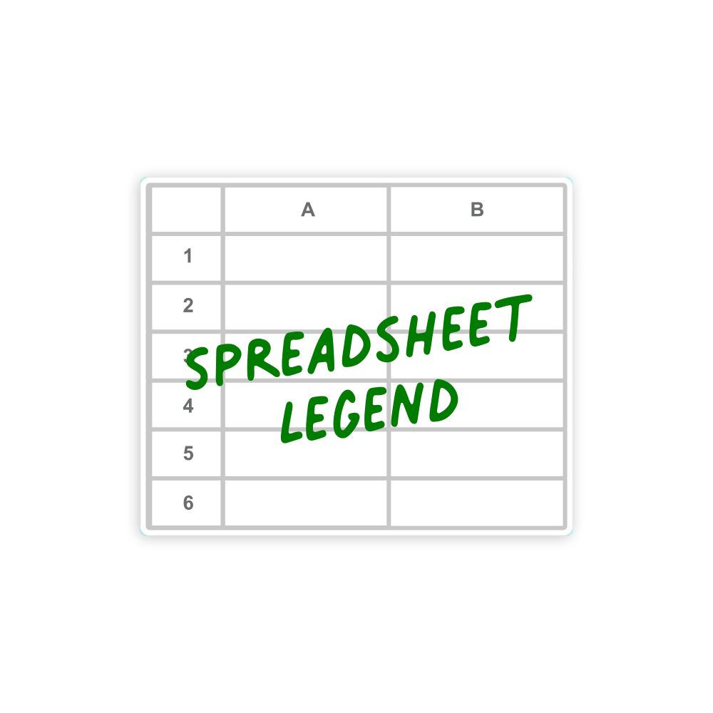 Spreadsheet Legend Sticker