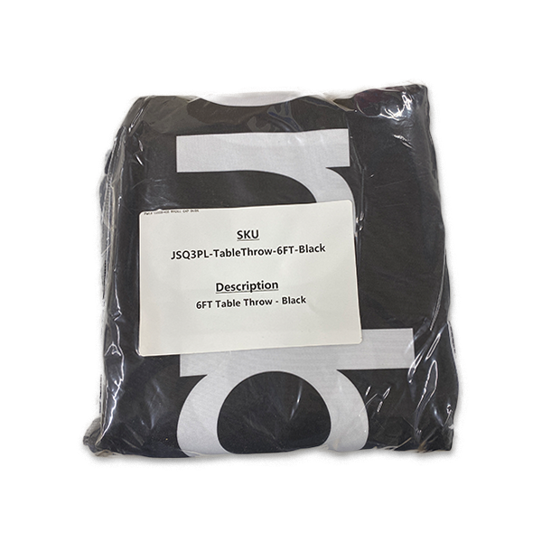 6ft Table Throw - Black