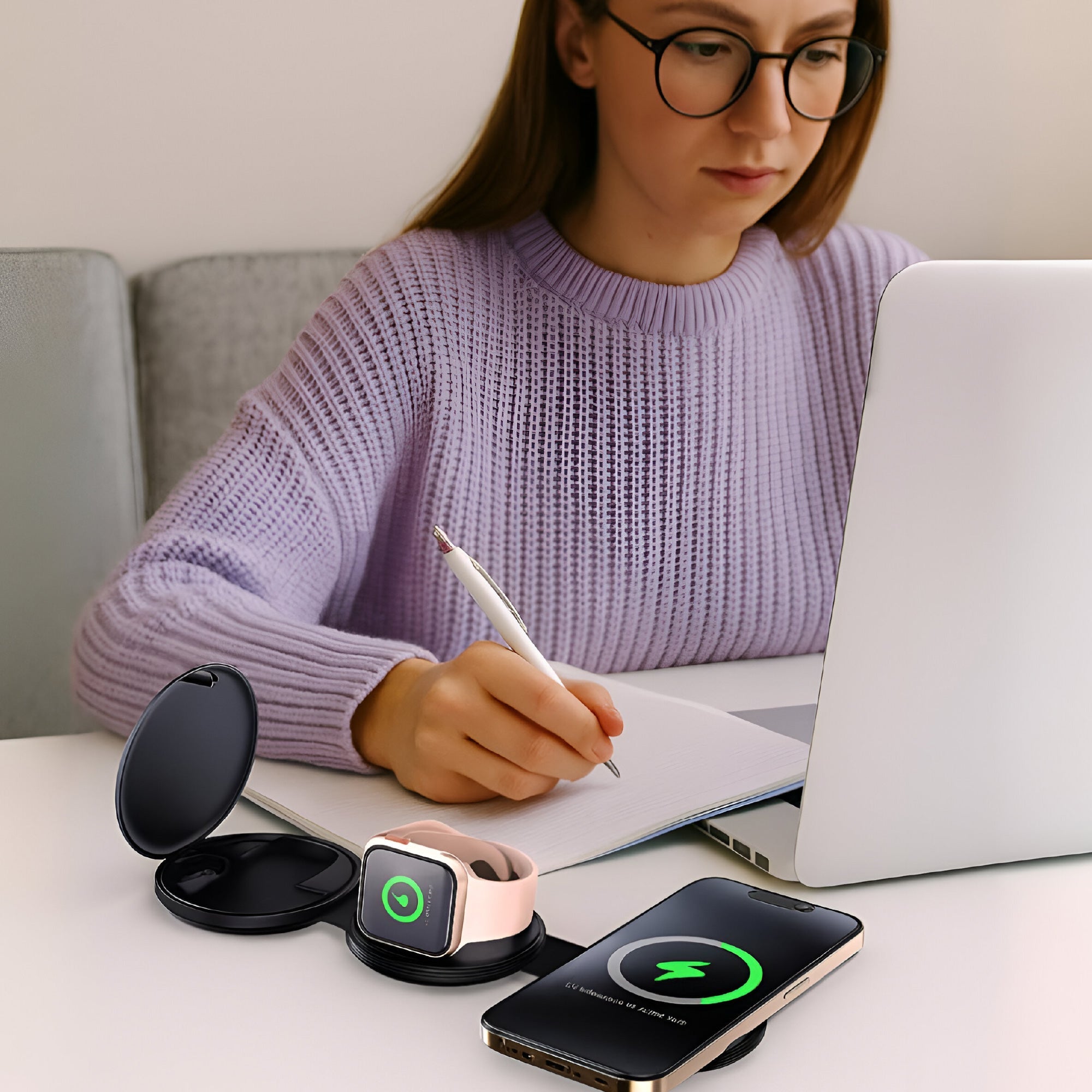 5-in-1 Folding Wireless Charging Station – Power Everything, All at Once