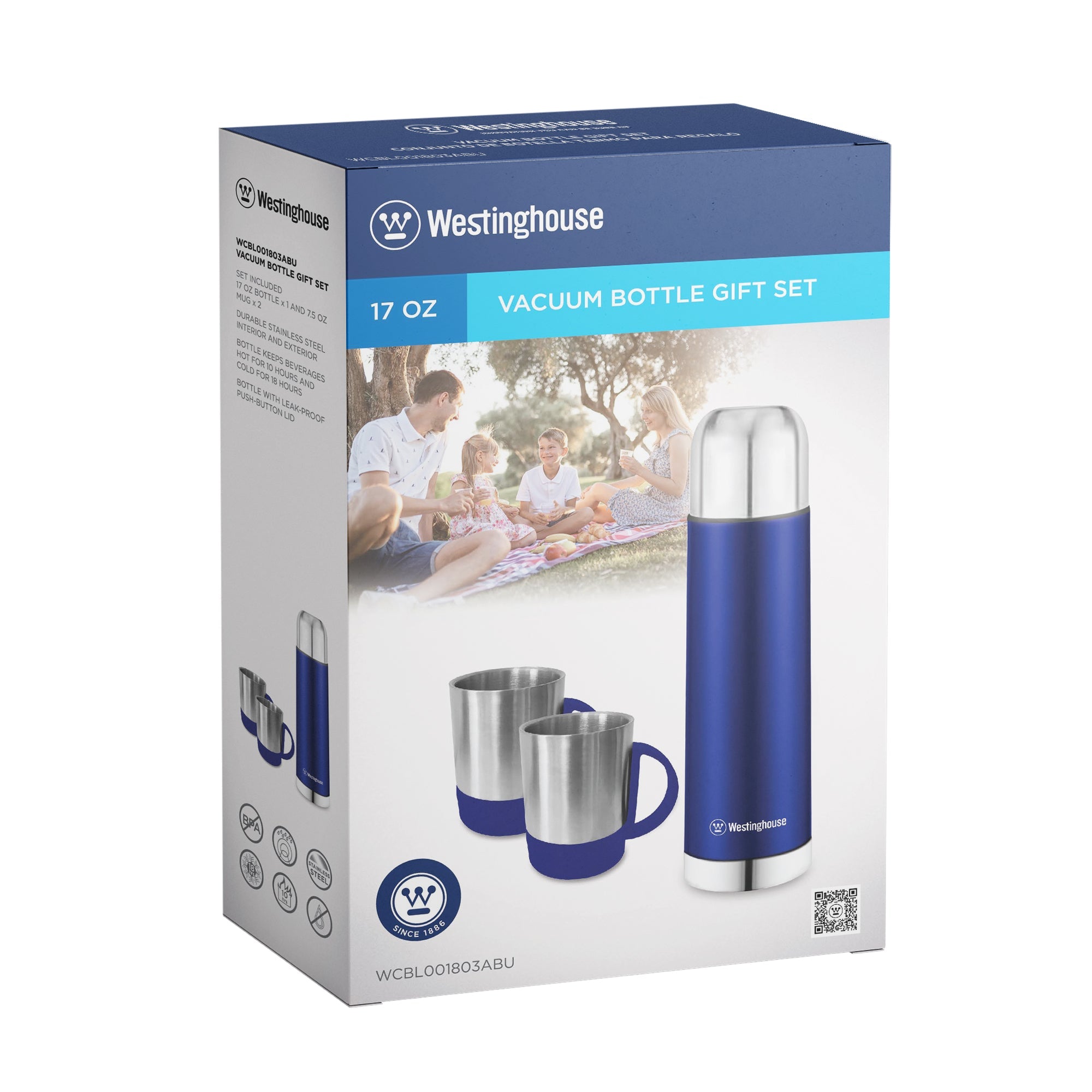 Westinghouse Thermos Flask Gift Set - 5 colors - Blue