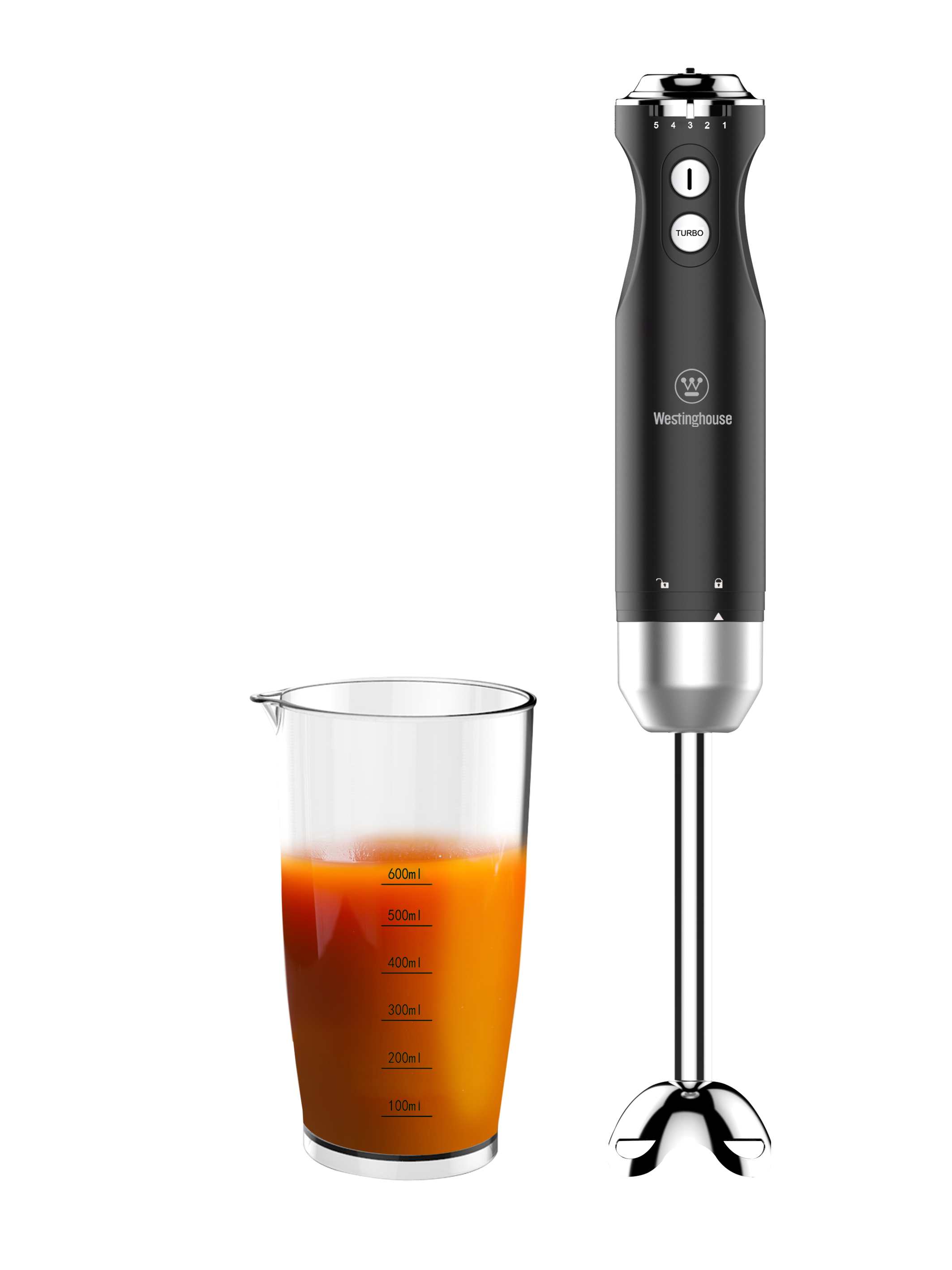 Westinghouse Multi-Speed Hand Blender - Retro Series - Black