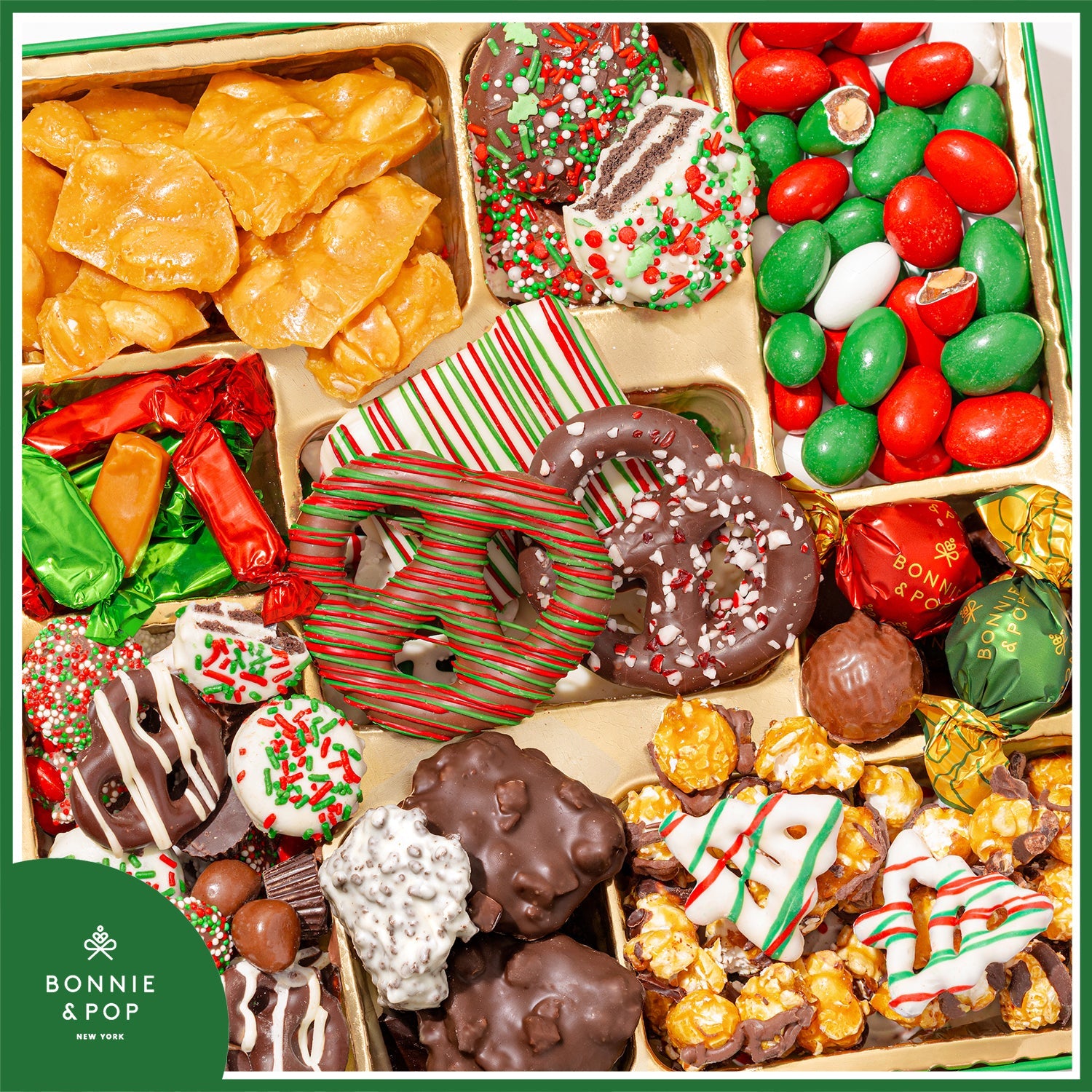Christmas Tin with Assorted Holiday Treats- Extra Large
