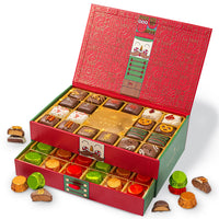 Christmas Chocolate Gift – Gourmet Belgium Truffle Gift Box with Over 30 Assorted Holiday Chocolates