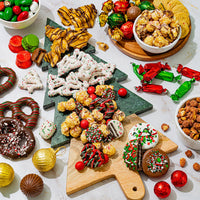 Christmas Gift Basket – Four-Tier Tower of Holiday Chocolates, Caramels & Treats