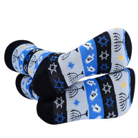Blue Hanukkah Socks