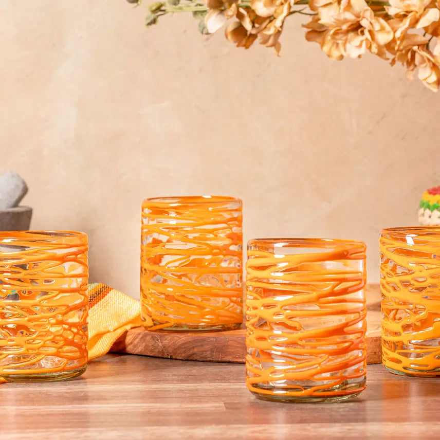 Mexican Handblown Glasses (Set of 4)