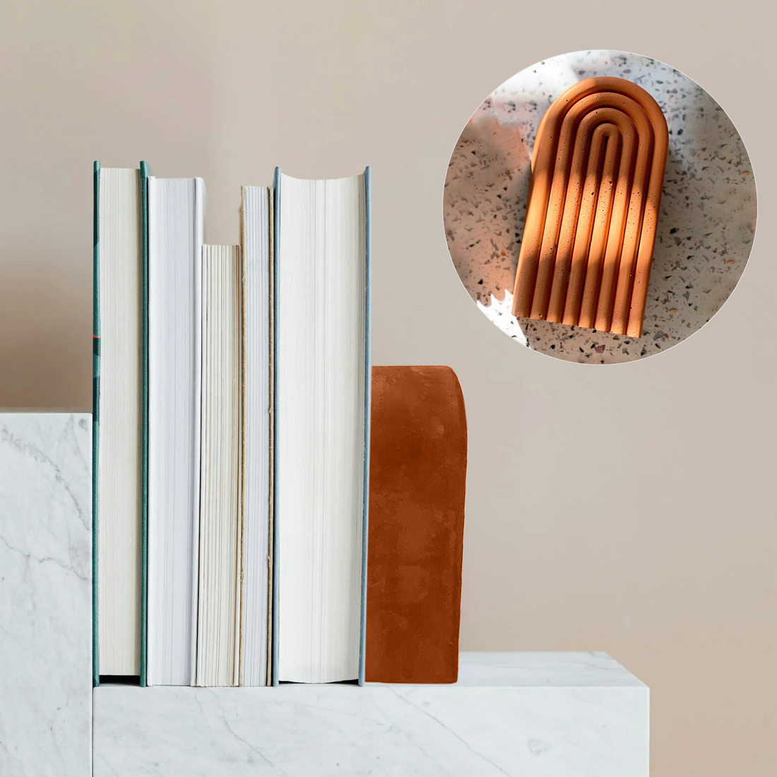 Concrete Decorative Bookend