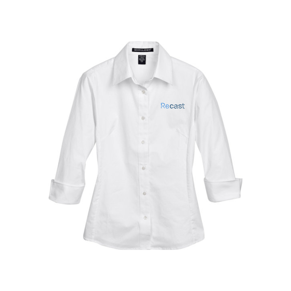 Devon & Jones Ladies' Perfect Fit 3/4-Sleeve Stretch Poplin Blouse