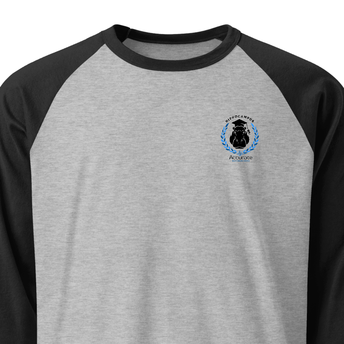 Unisex 3/4 Sleeve Raglan Shirt - Hippo