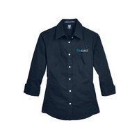 Devon & Jones Ladies' Perfect Fit 3/4-Sleeve Stretch Poplin Blouse