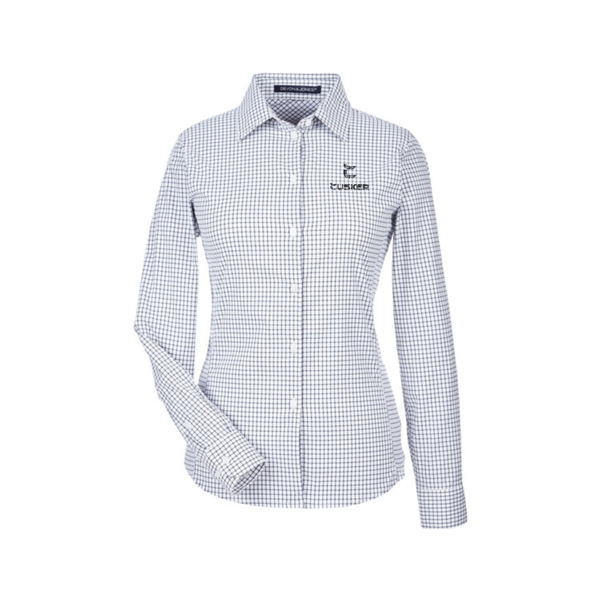 Devon & Jones Performance Ladies' Micro Windowpane Woven Shirt