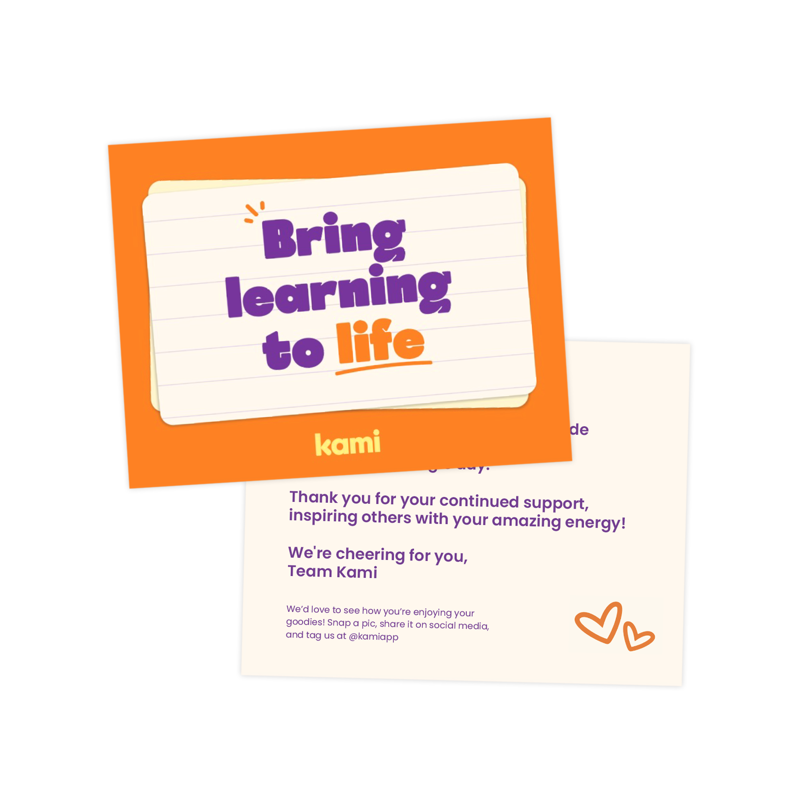 Kami Bring Learning to Life Card