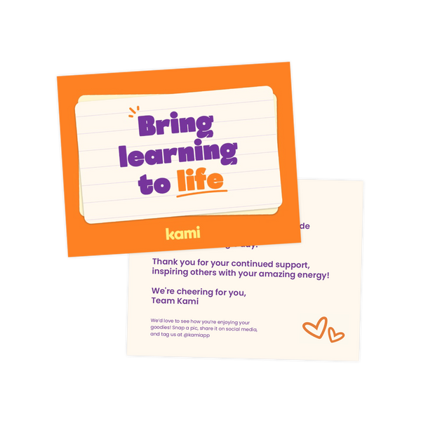 Kami Bring Learning to Life Card – Happy Box