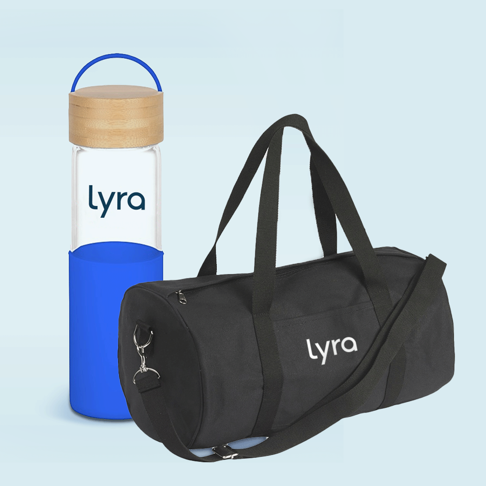 Lyra Water Bottle + Lyra Duffle Bag