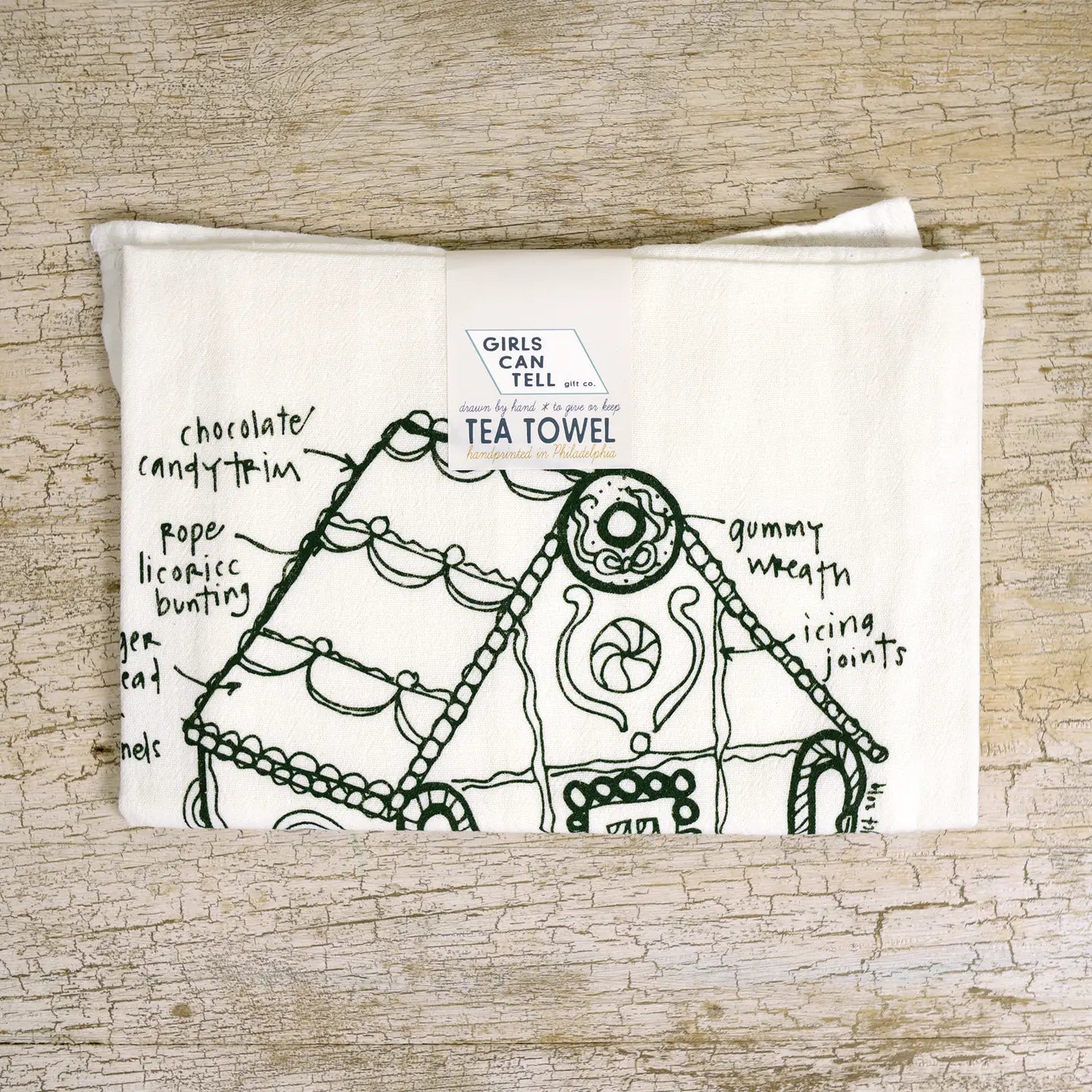 Gingerbread House Tea Towel