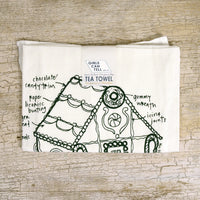 Gingerbread House Tea Towel