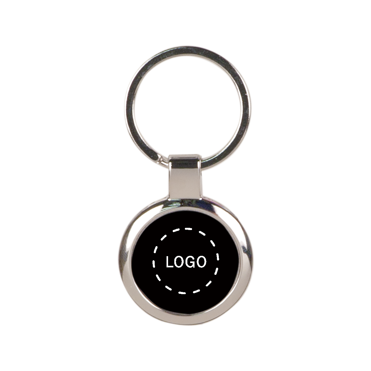 2 1/2' Laserable Round Keychain