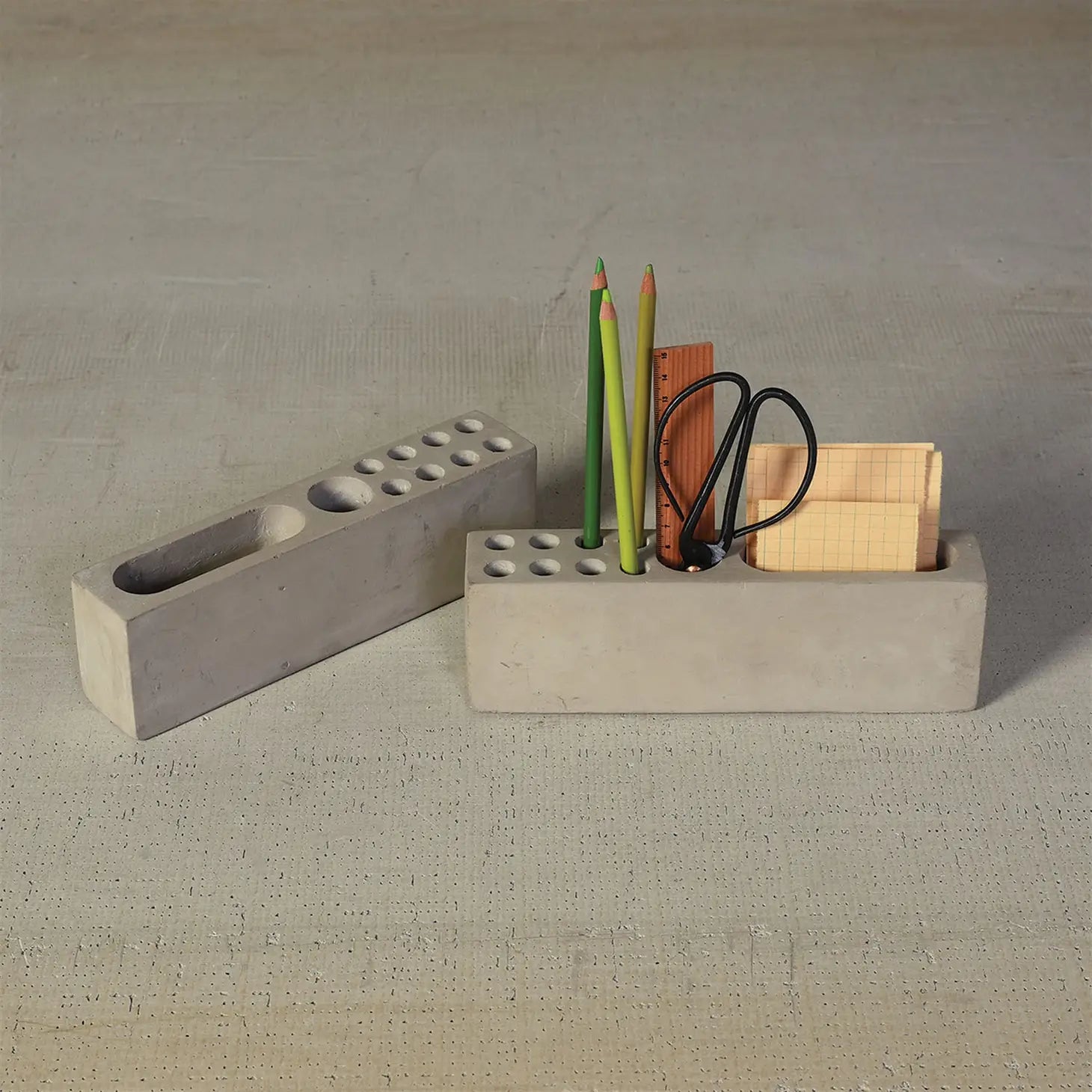 Cement Desk Organizer