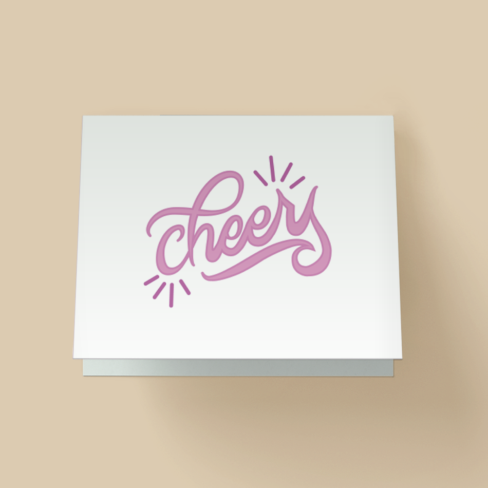White Cheers Card