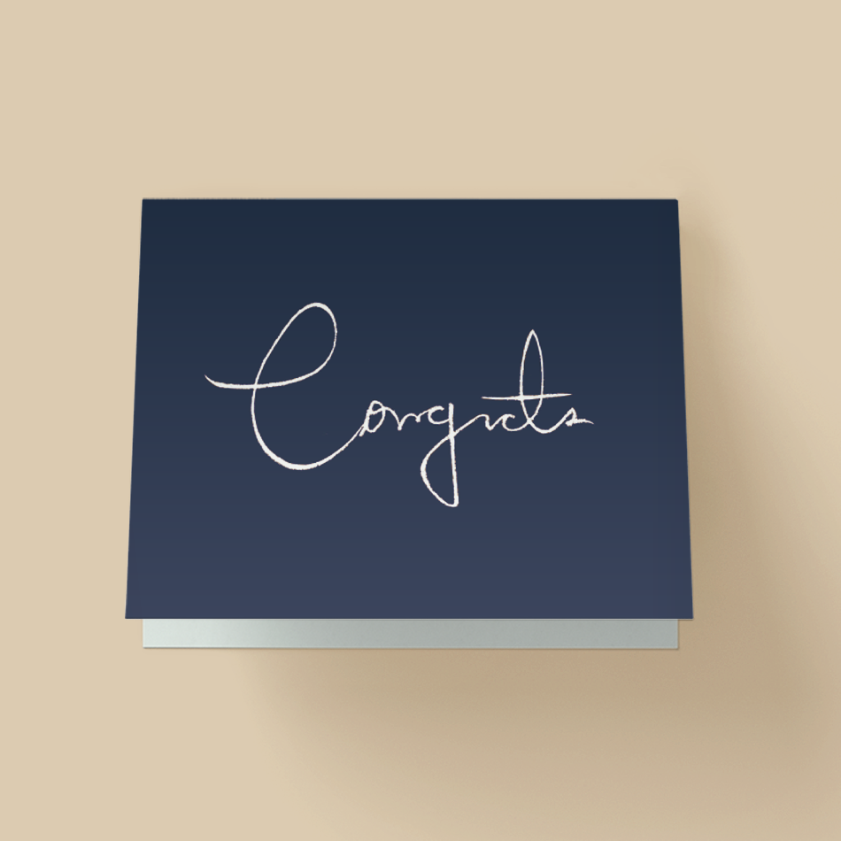 Congrats (navy) Card
