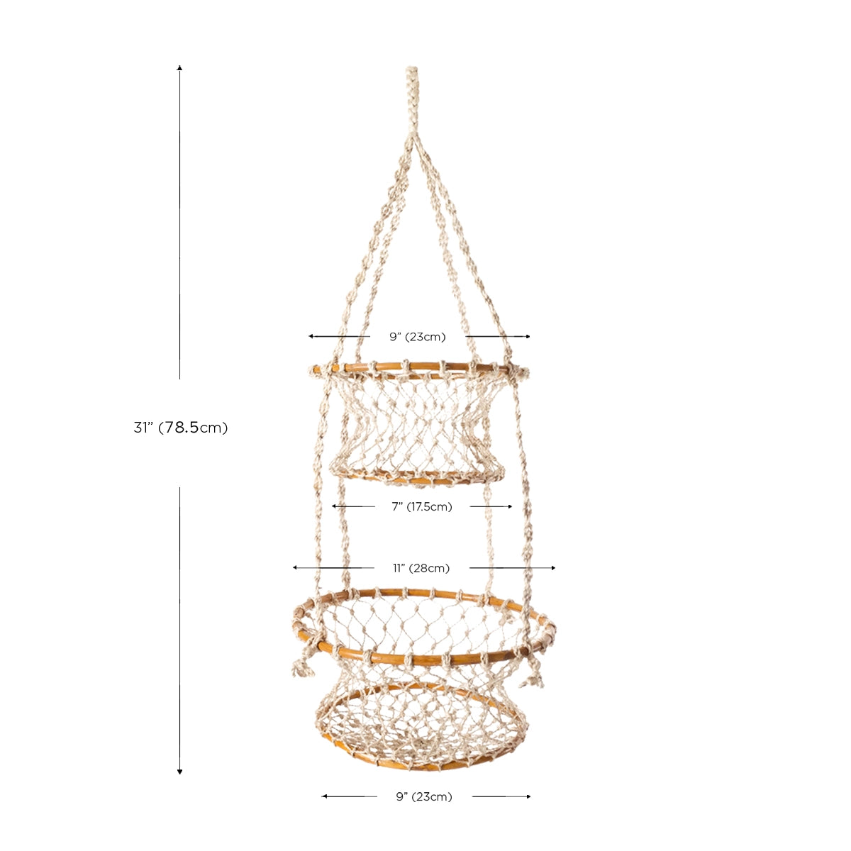Handwoven Macrame Hanging Basket