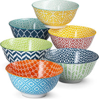 Set of 6 Geometric Cereal Bowls