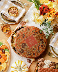 Festive Gift Tin Filled with Truffles, Pretzels & Gourmet Chocolates