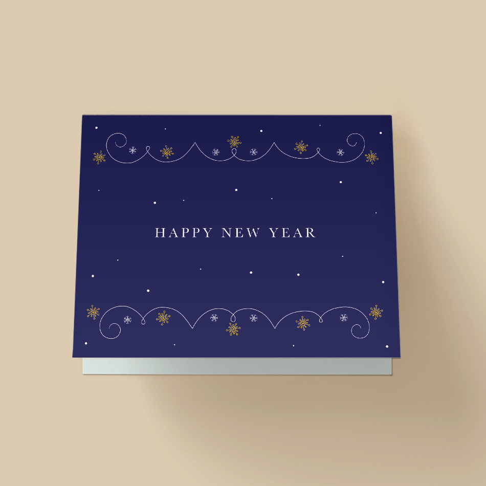 Happy New Year Blue Card