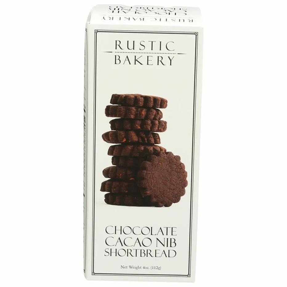 Chocolate Cacao Nib Shortbread Cookies