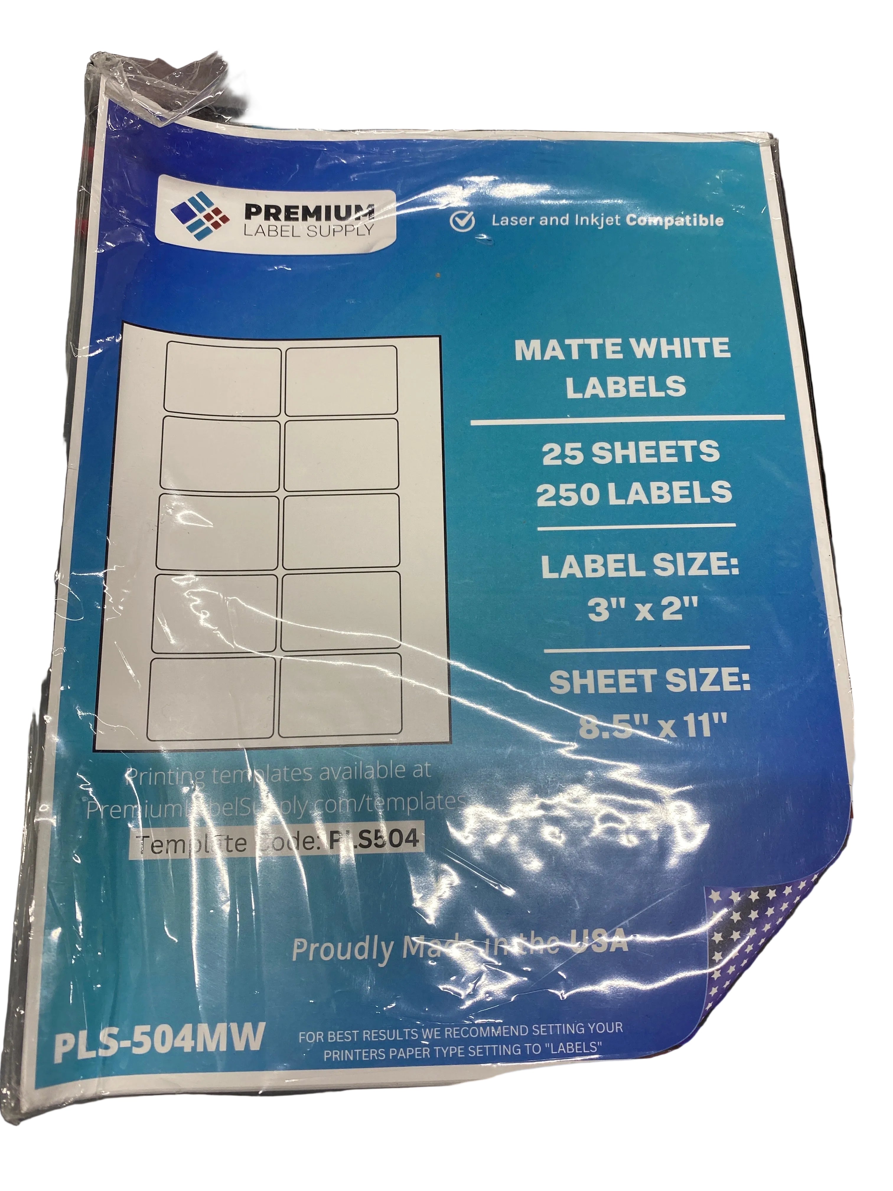 Bloom Growth Matte White Labels (Pack)