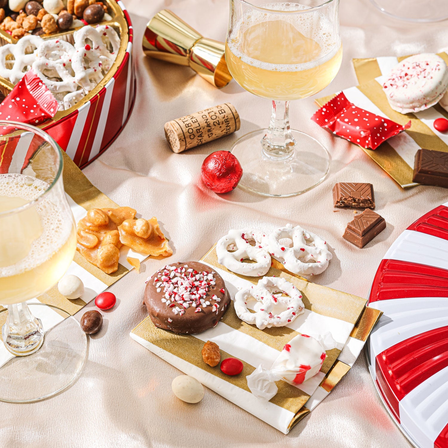 Christmas Gift Basket – Holiday Treat Assortment Box with Chocolates, Nuts & Caramels