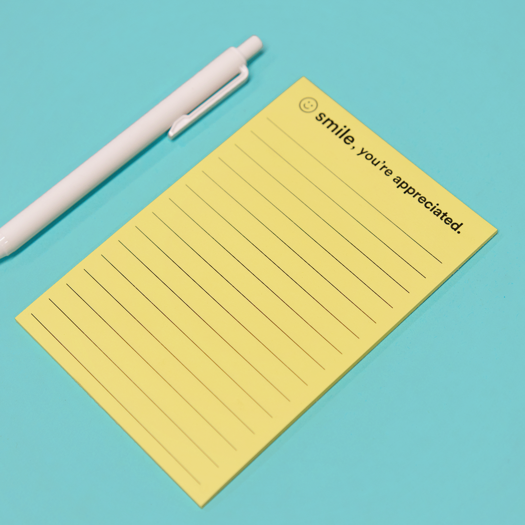 Smile You're Appreciated Sticky Pad