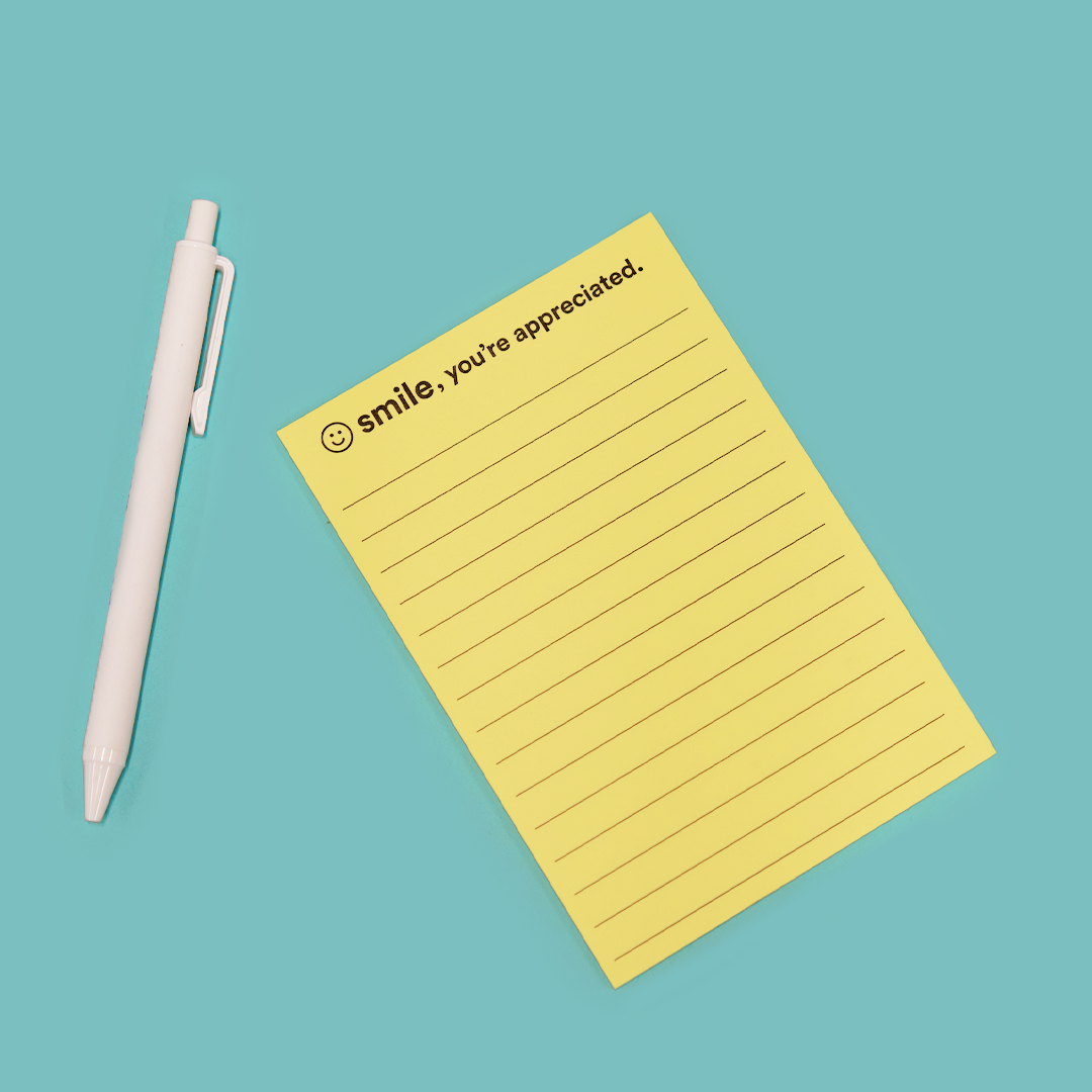 Smile You're Appreciated Sticky Pad