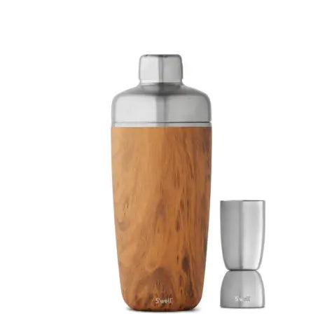 Teakwood Shaker & Jigger Set