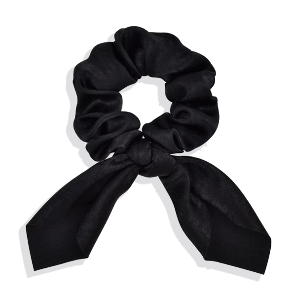 Black Bunny Ears Scrunchie