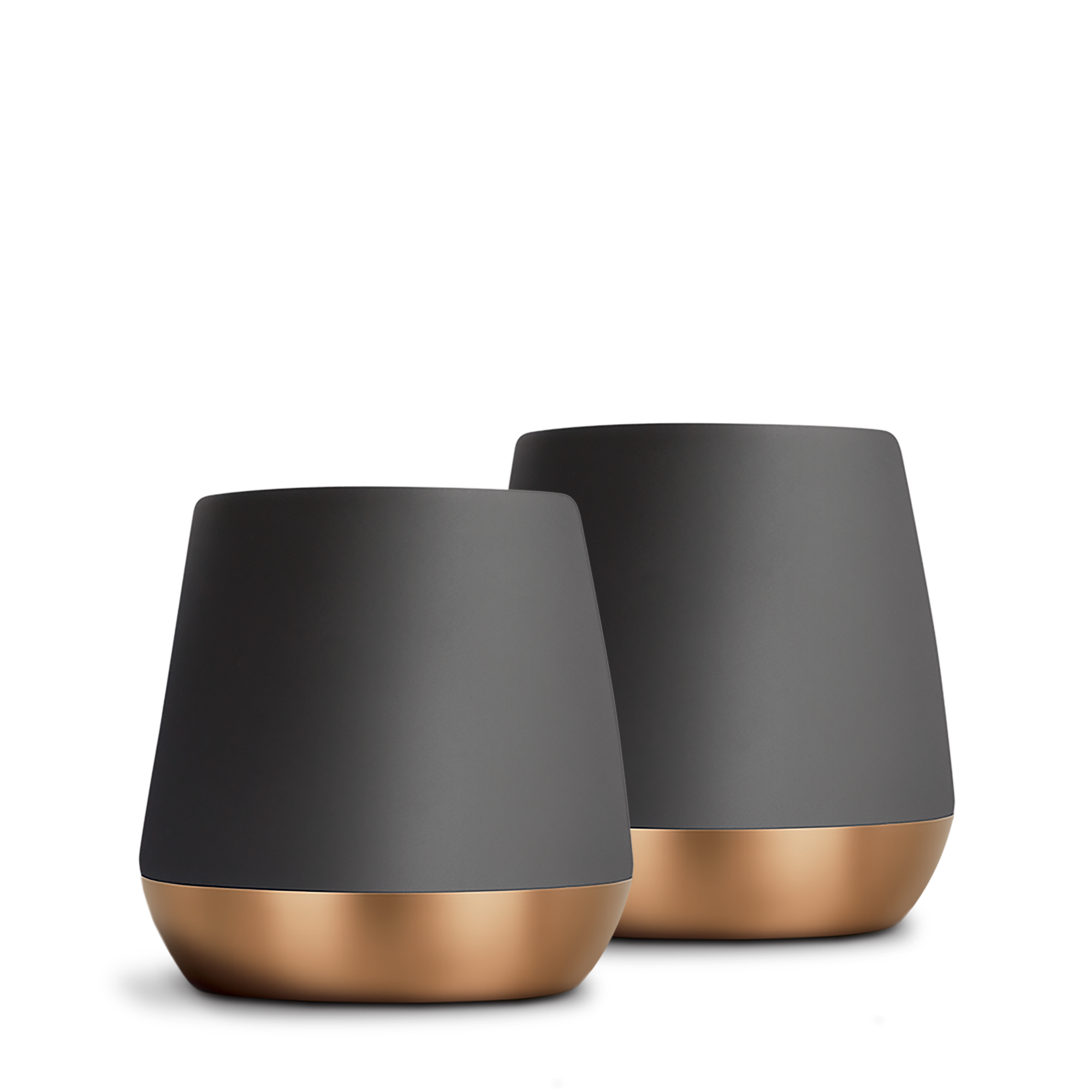 Joey Double Wall Ceramic Mugs-Matte Black-8 oz-Set of 2-Fellow